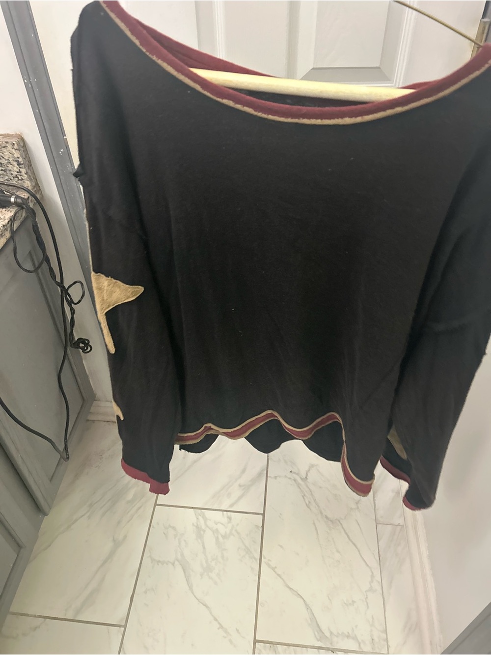 NWOT FREE PEOPLE Star embellished sweatshirt.